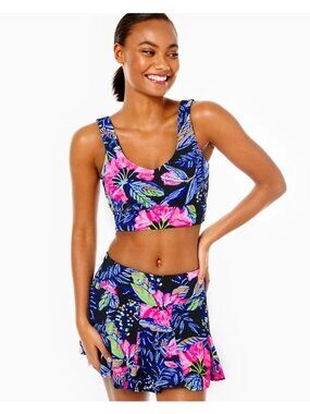 LILLY PULITZER San Remo Floral Sports Bra Size XXS NEW
